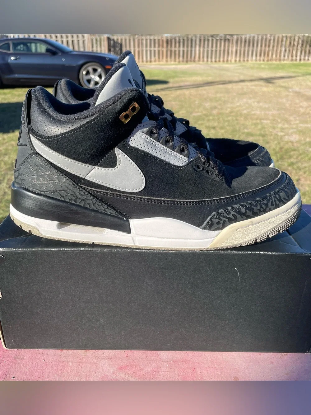 Air Jordan Retro 3 Tinker/Black Cement Size 8.5